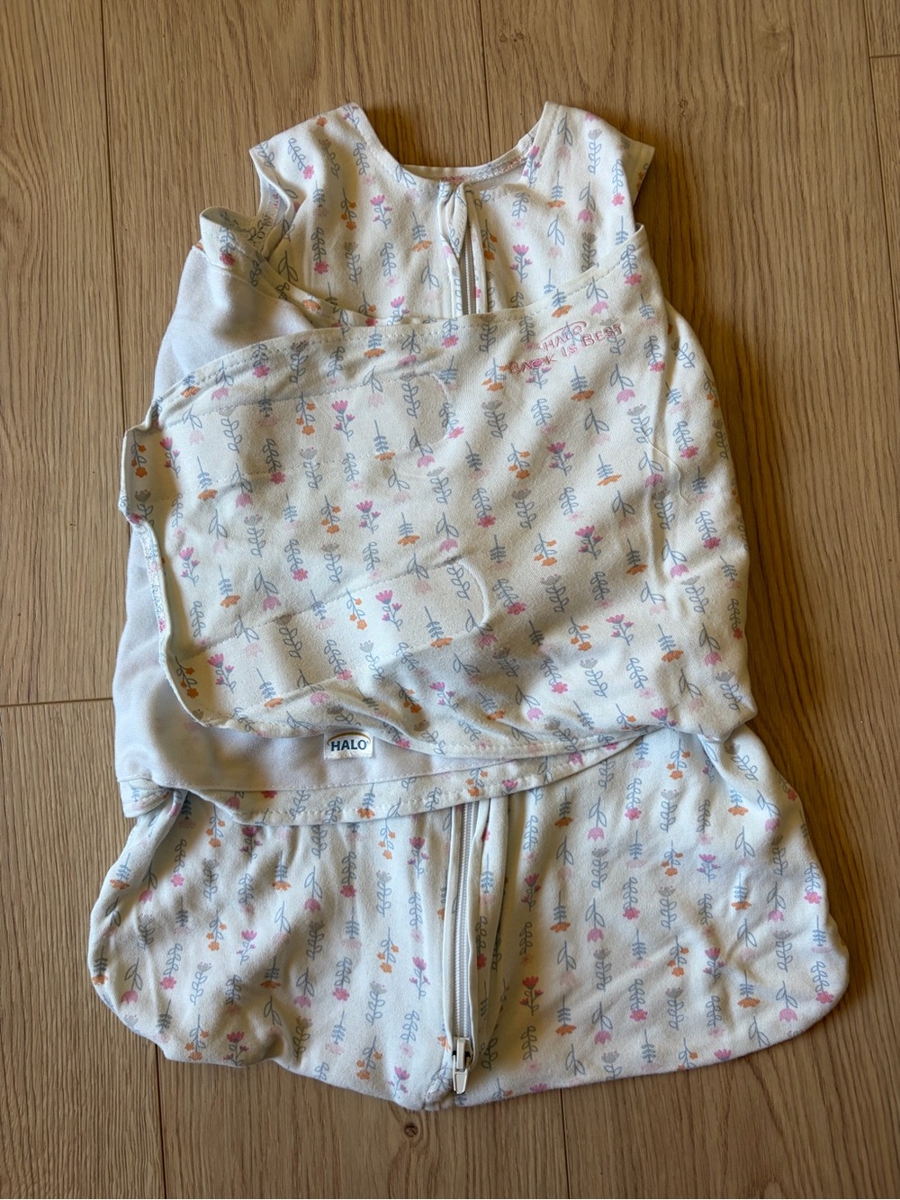 Halo Cream Sleep Sack with Pink, Blue & Orange Floral Print